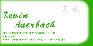 kevin auerbach business card